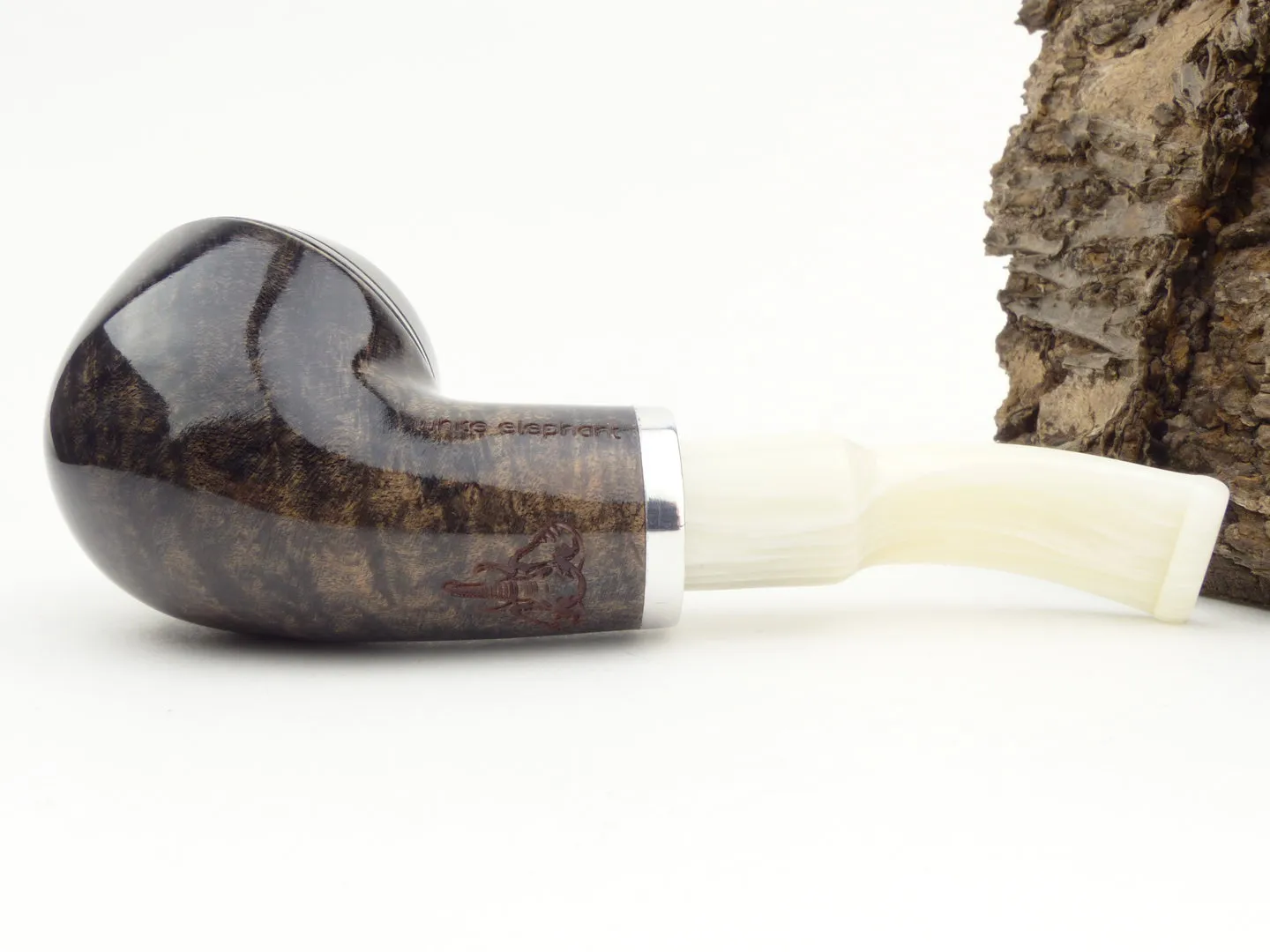 White Elephant Pfeife Ebony & Ivory grau 3 – Produktbild 7