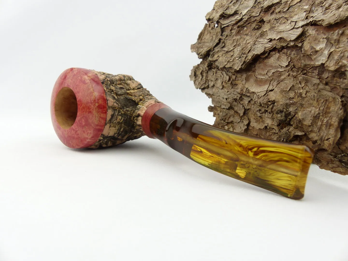 Tom Spanu Bruyerepfeife Korkmantel gebogen – Produktbild 6