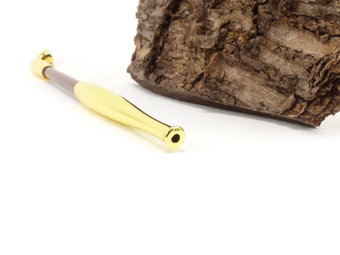 Tsuge Kiseru Pfeife Marufuku lang braun-gold – Produktbild 3