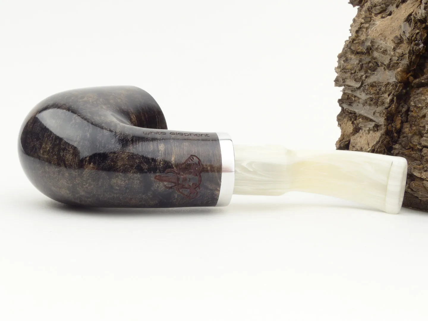 White Elephant Pfeife Ebony & Ivory grau 4 – Produktbild 7