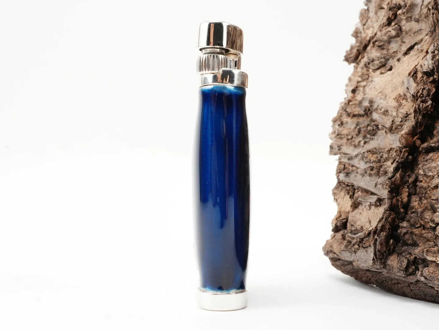 Sillem's Pfeifenfeuerzeug Sterling Silber Blau – Produktbild 2