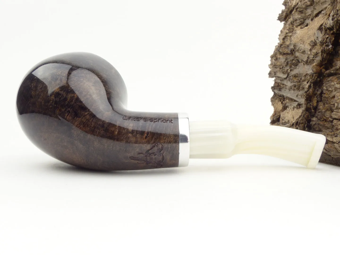 White Elephant Pfeife Ebony & Ivory grau 2 – Produktbild 7