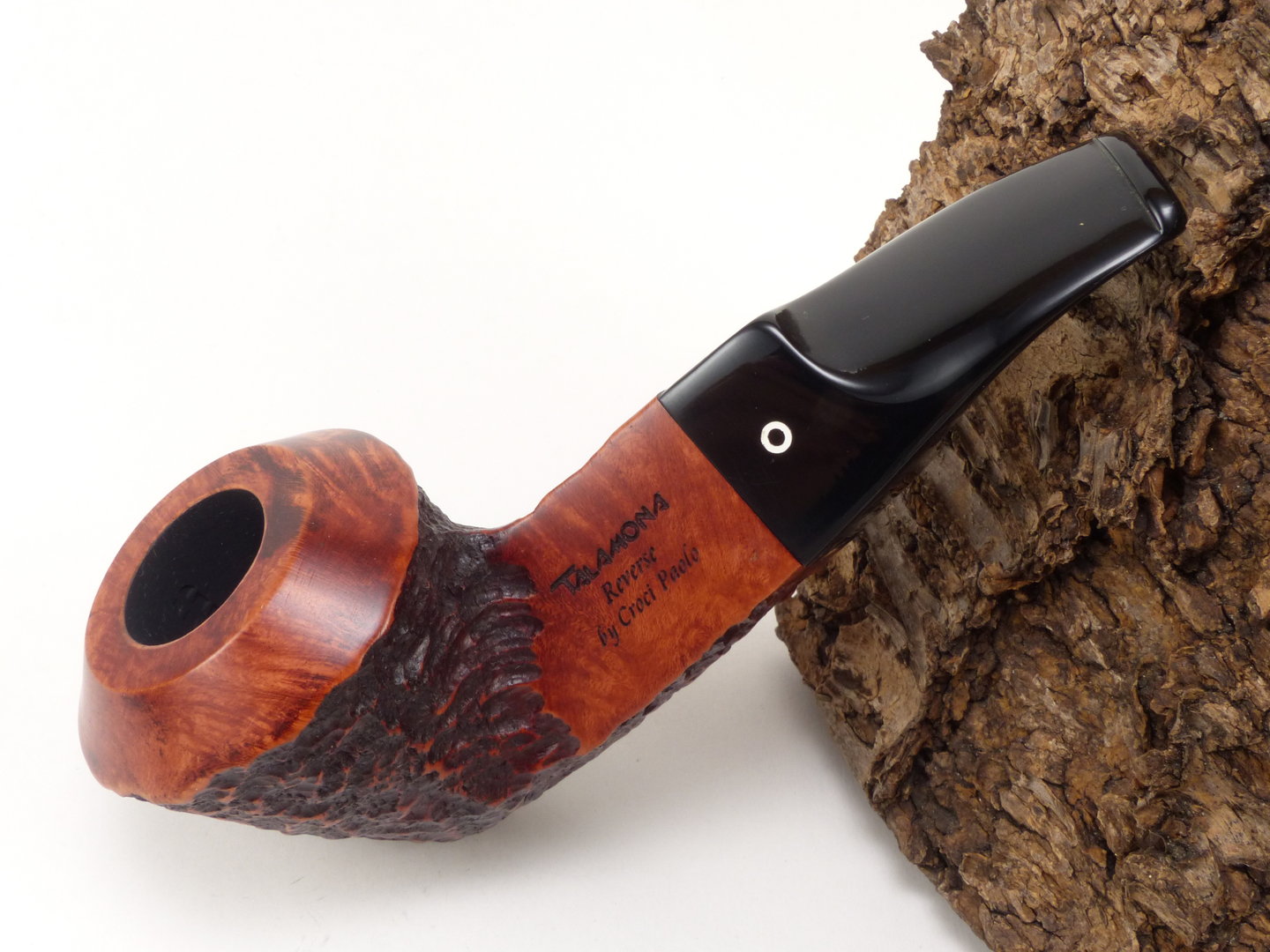 Talamona Reverse Calabash Rhod. rustic brown | Pfeifen Shop Online