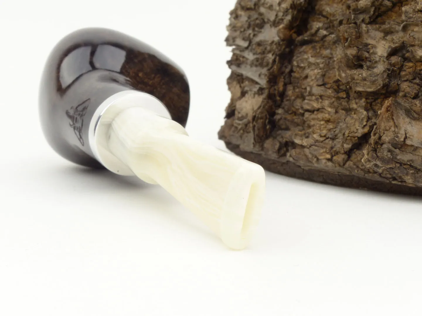 White Elephant Pfeife Ebony & Ivory grau 5 – Produktbild 4