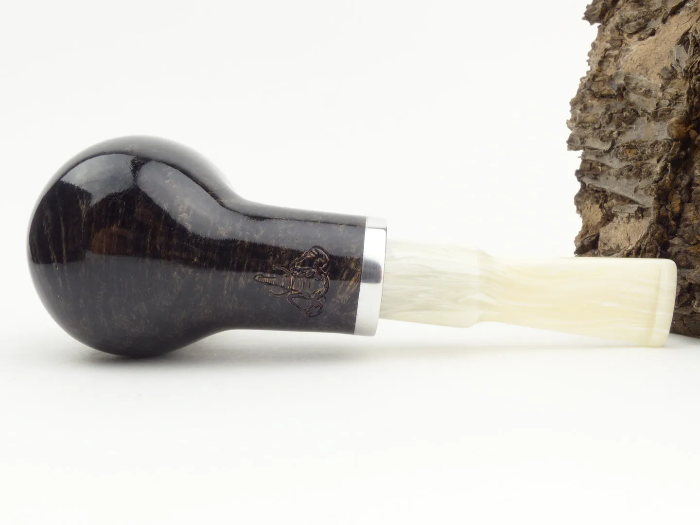 White Elephant Pfeife Ebony & Ivory grau 6 – Produktbild 7