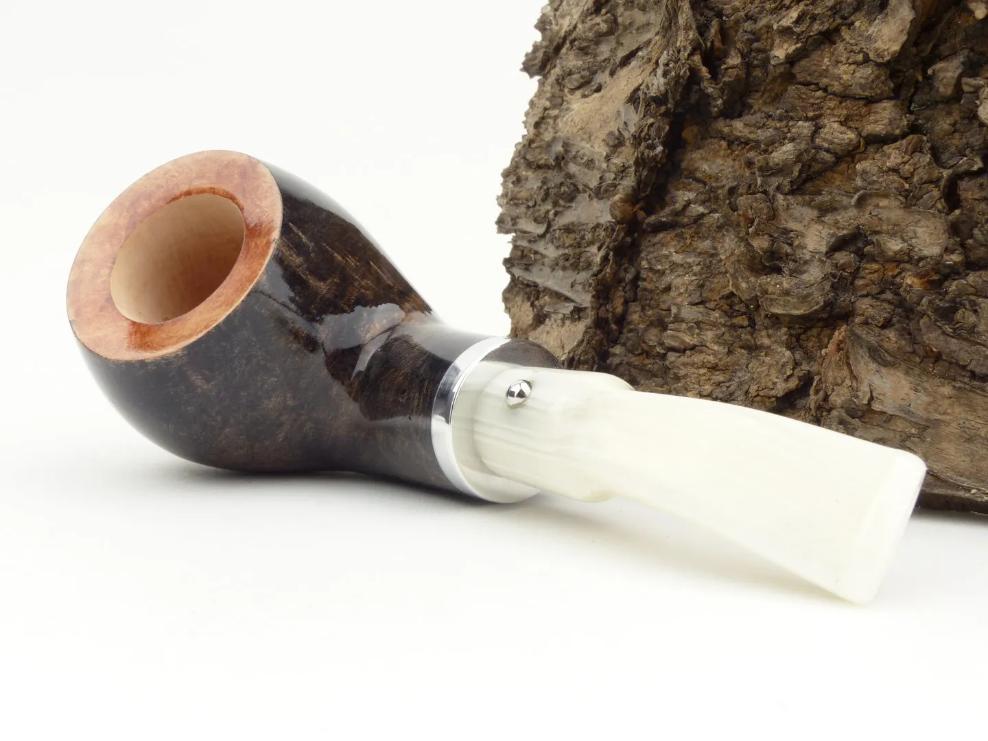 White Elephant Pfeife Ebony & Ivory grau 2 – Produktbild 5