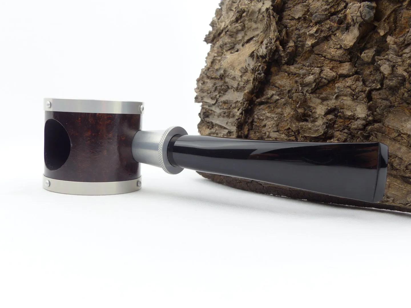 Tsuge Pfeife Blowfish silber Filter – Produktbild 5