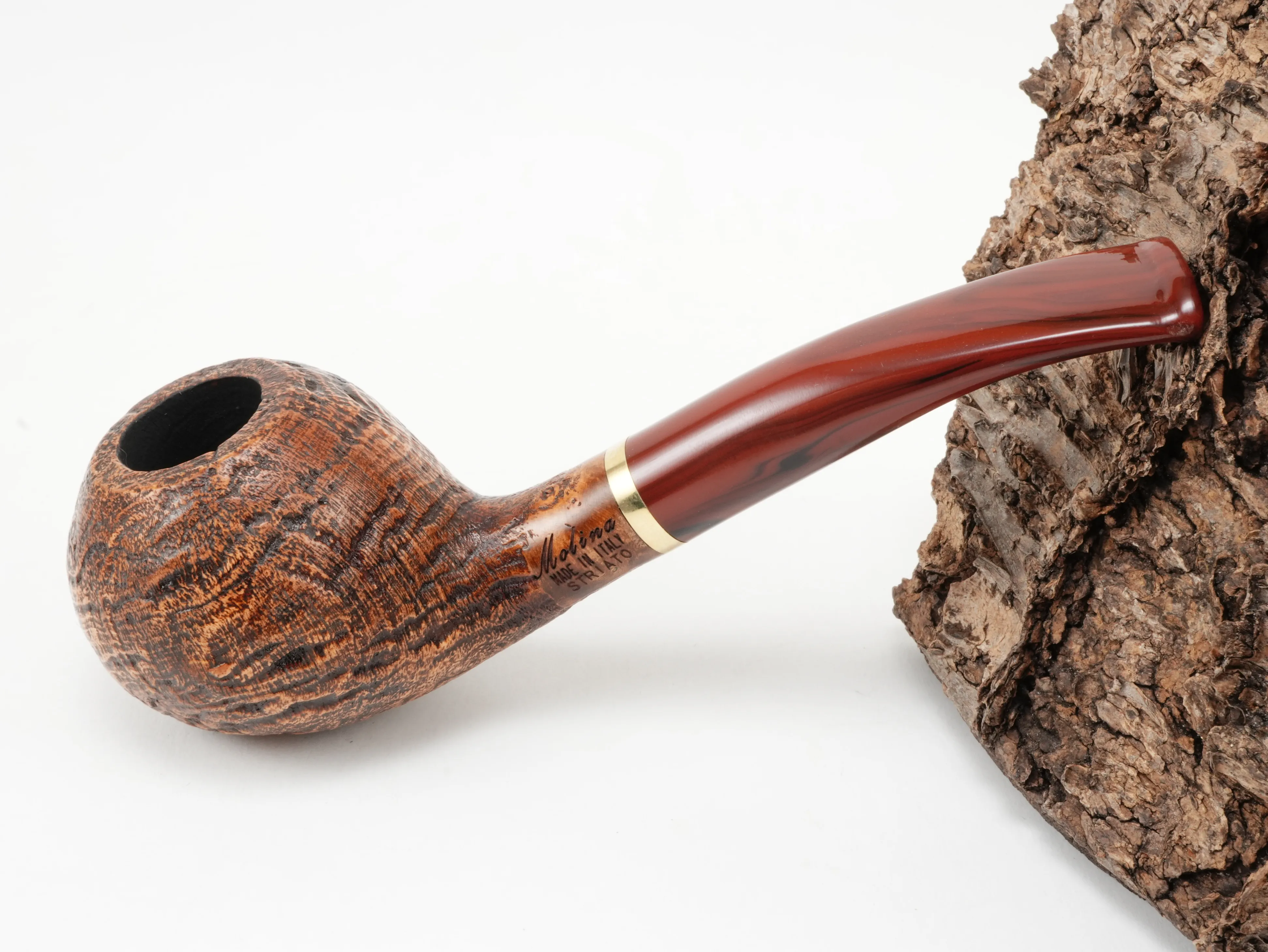 Molina Striato Pfeife sand braun 4