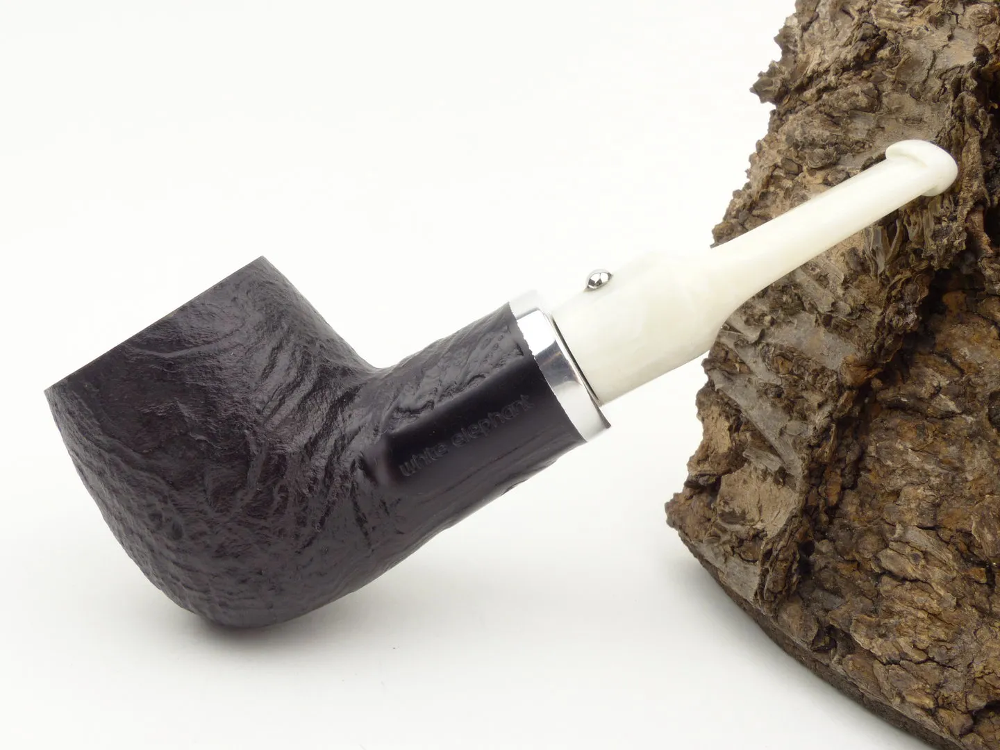 White Elephant Pfeife Ebony & Ivory sand 6 – Produktbild 2