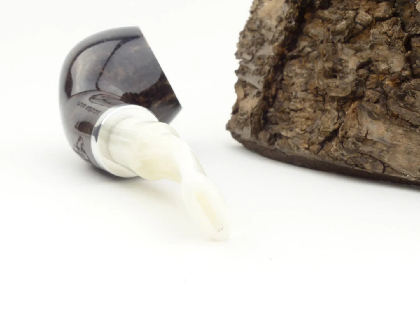 White Elephant Pfeife Ebony & Ivory grau 2 – Produktbild 4