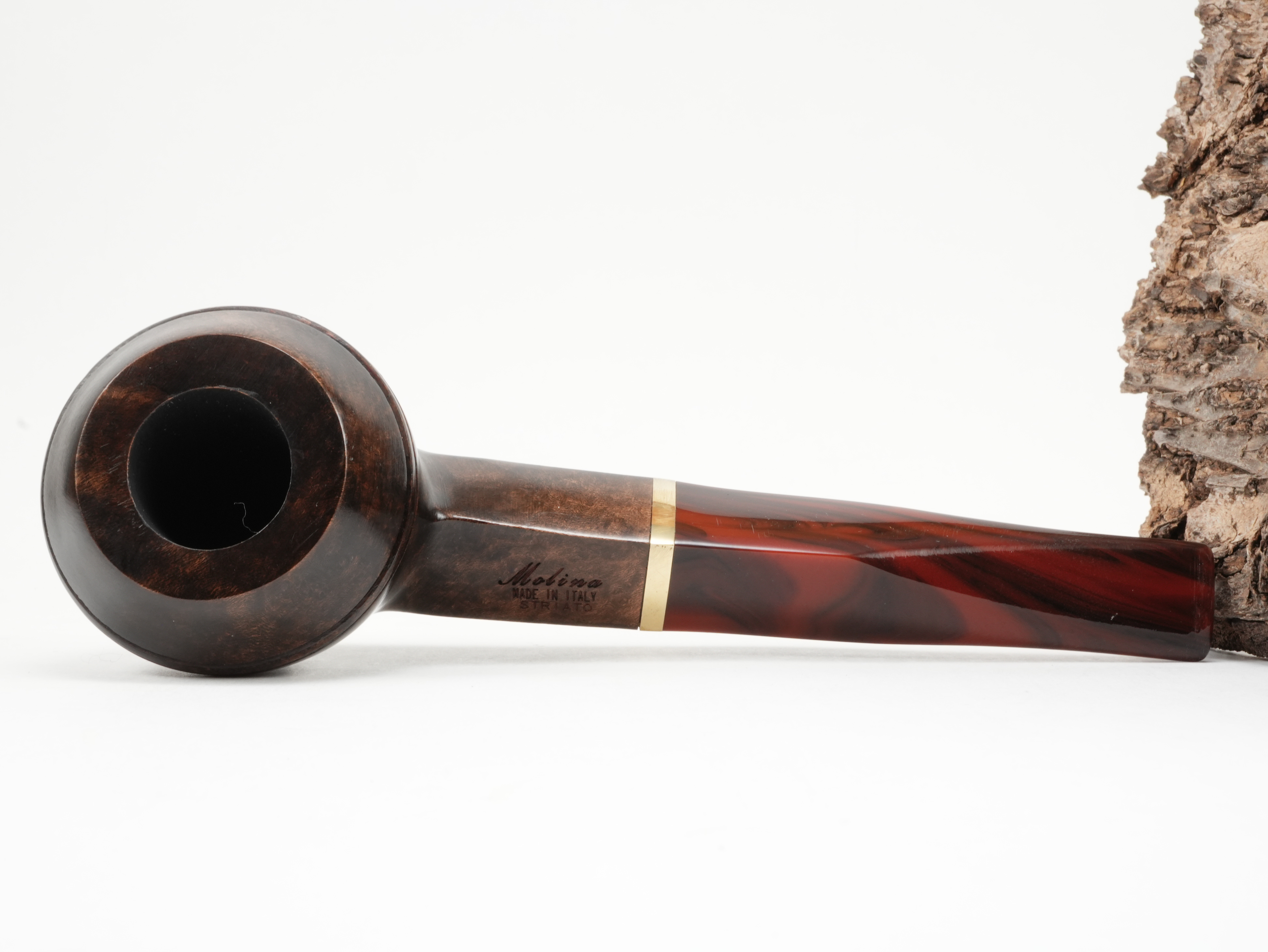Molina Striato Pfeife dunkelbraun 2