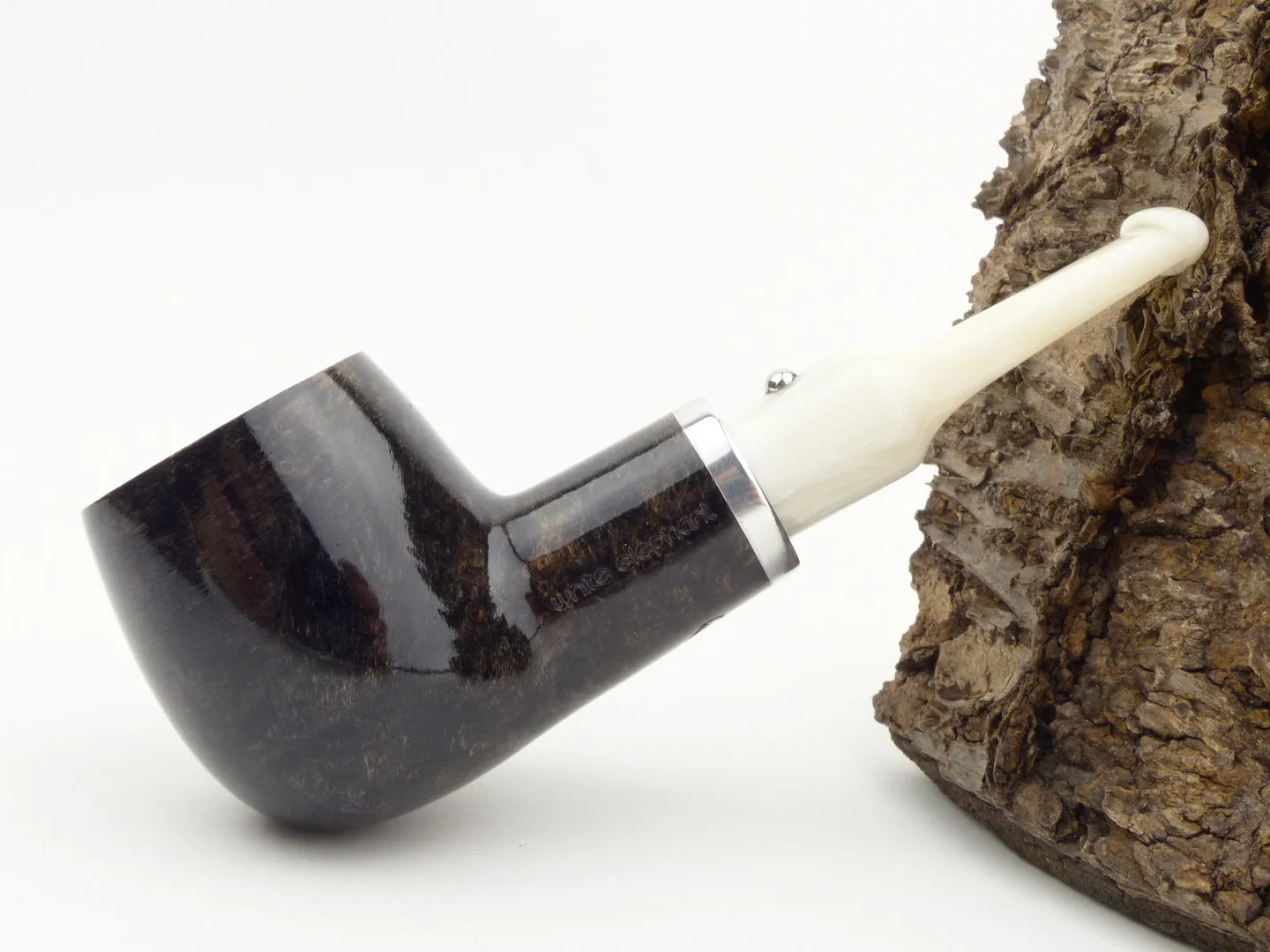 White Elephant Pfeife Ebony & Ivory grau 6 – Produktbild 2