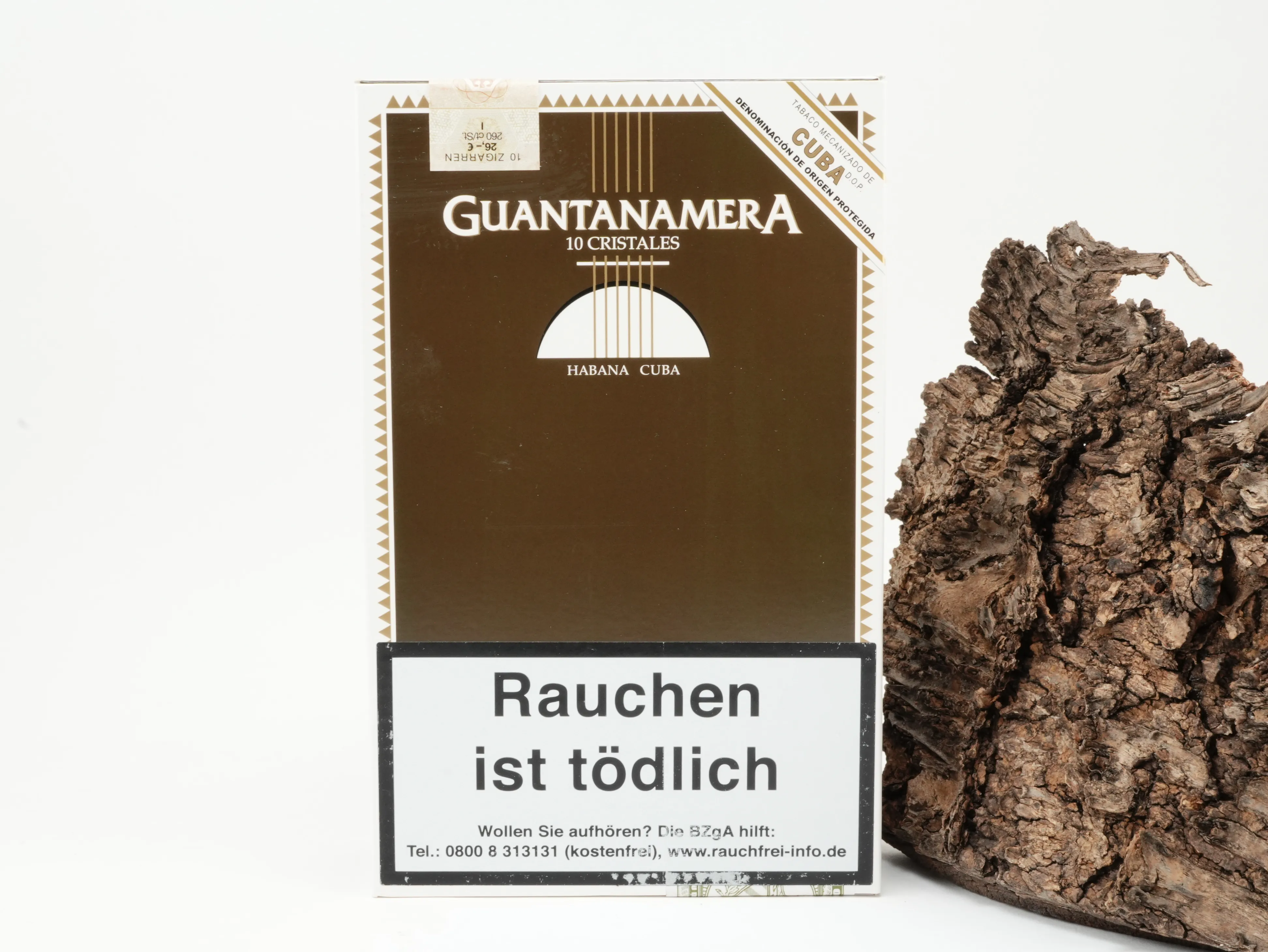 Guantanamera Cristales kubanische Zigarren in der 10er Schachtel – Kiste geschlossen stehend von vorn