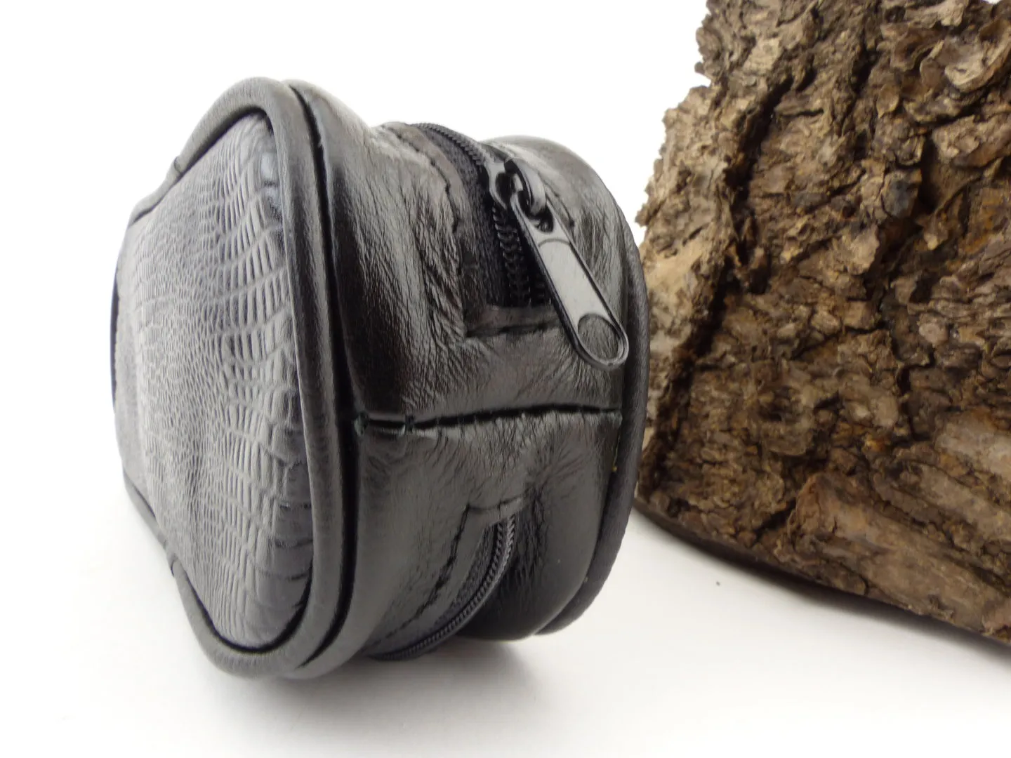 Pfeifentasche Leder schwarz snake 2 Pfeifen – Produktbild 6