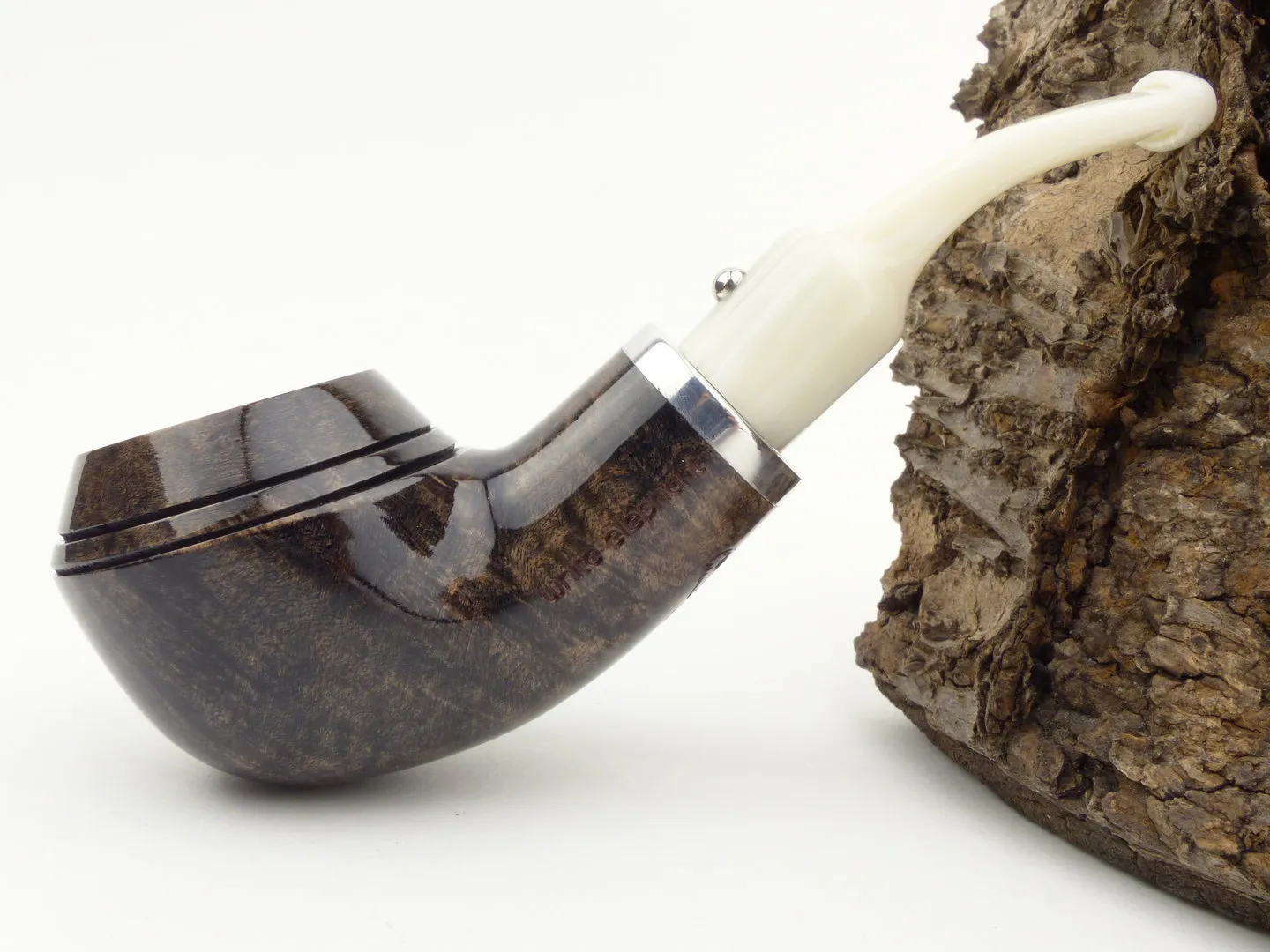 White Elephant Pfeife Ebony & Ivory grau 3 – Produktbild 2