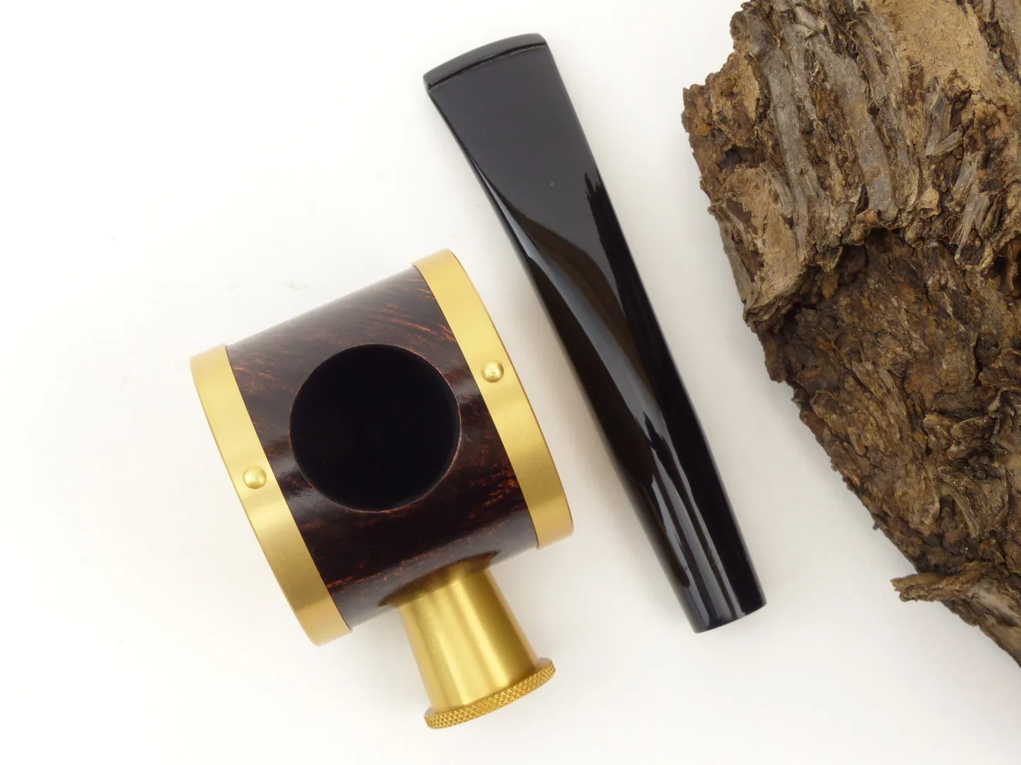 Tsuge Pfeife Blowfish gold Filter – Produktbild 9