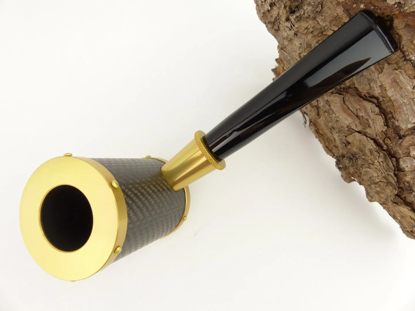 Tsuge Pfeife Yoroi Carbon gold Filter – Produktbild 3