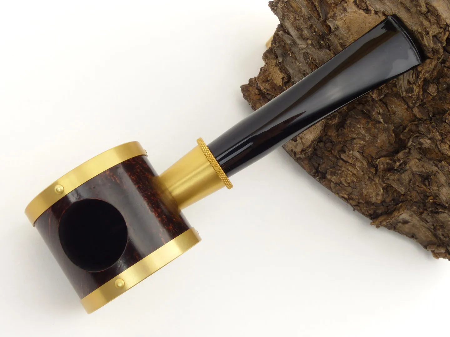 Tsuge Pfeife Blowfish gold Filter – Produktbild 3