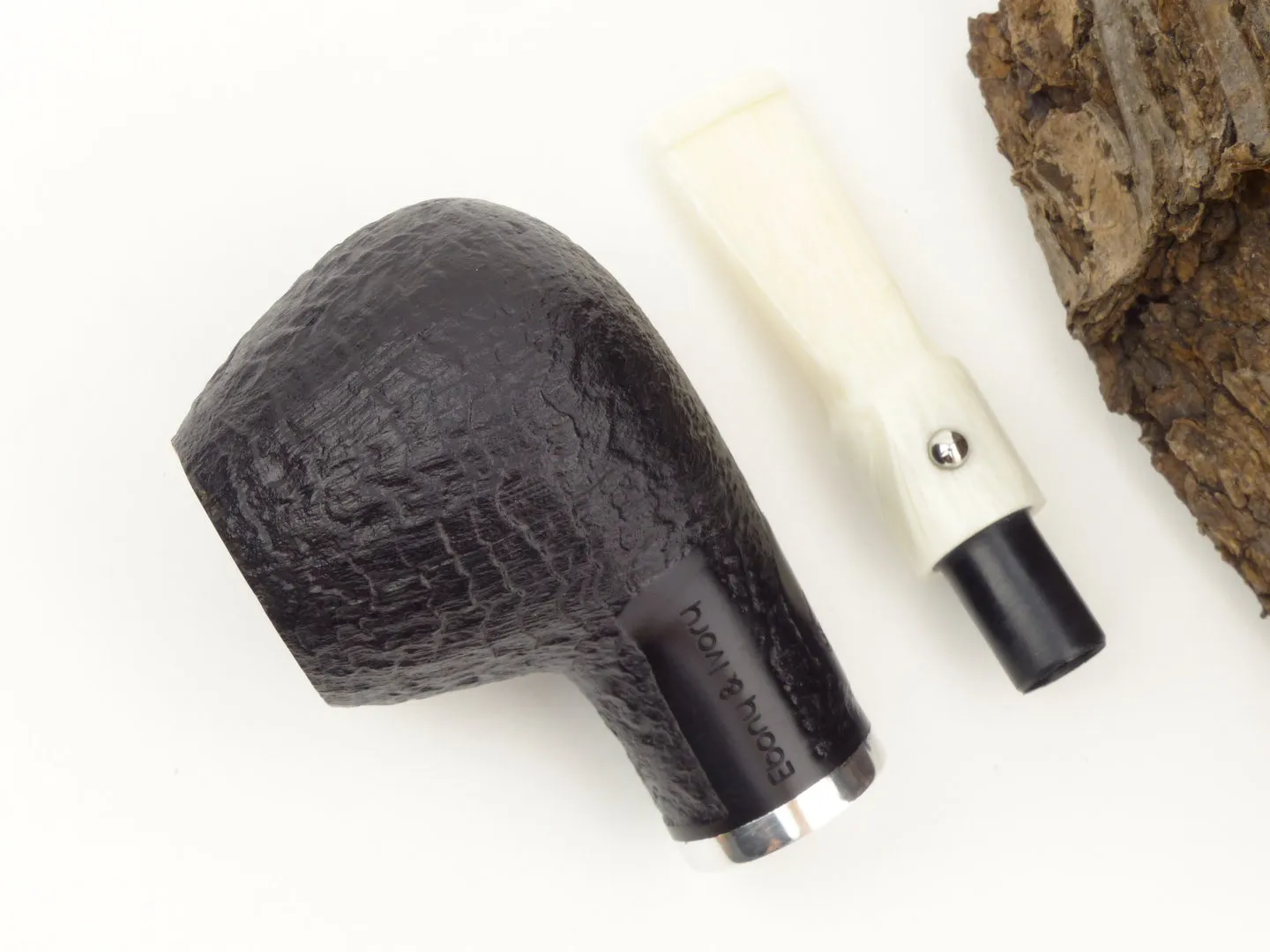 White Elephant Pfeife Ebony & Ivory sand 5 – Produktbild 9