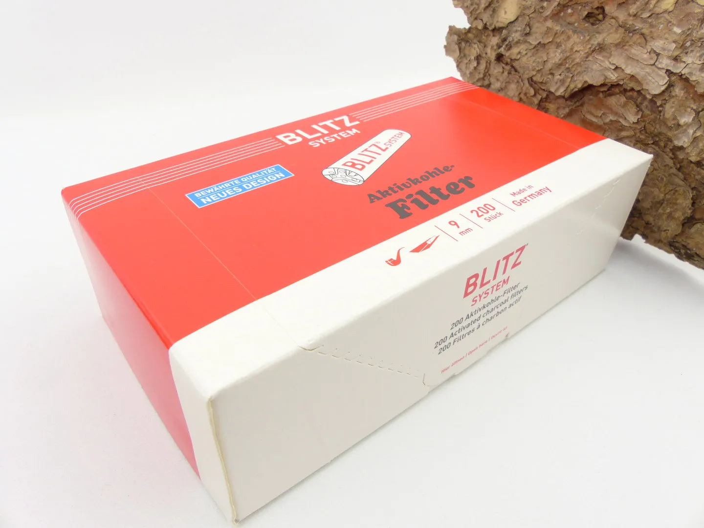Blitz Pfeifen-Filter mit Aktivkohle 9mm 200 Stck – Produktbild 2