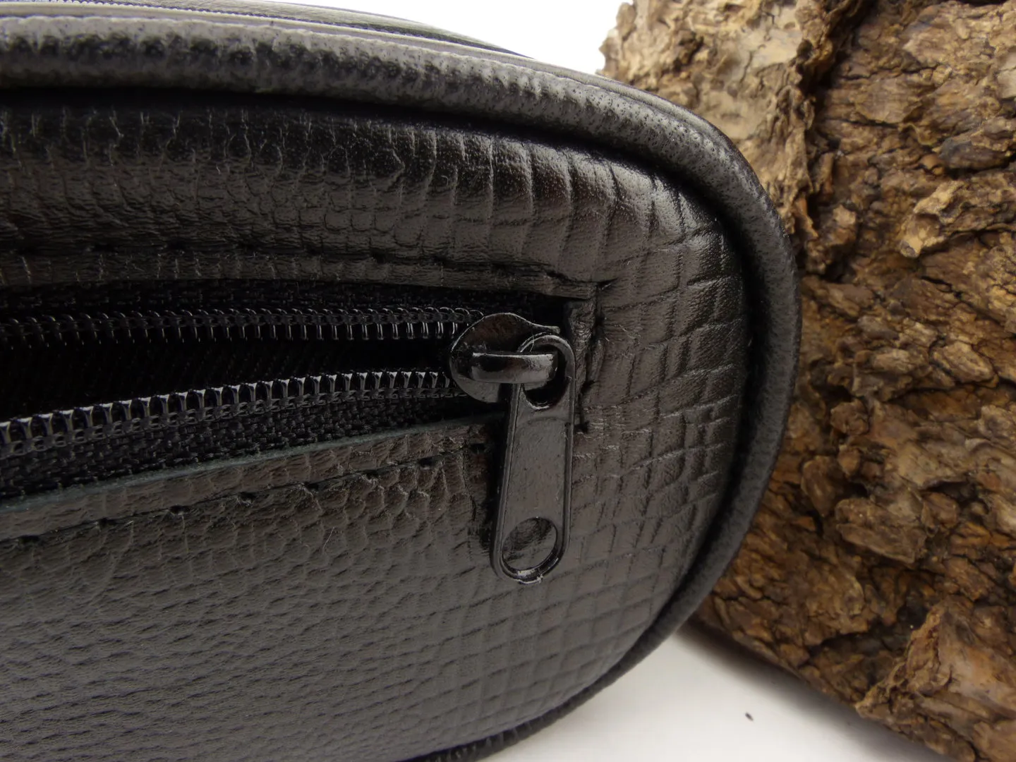 Pfeifentasche Leder schwarz snake 2 Pfeifen – Produktbild 10