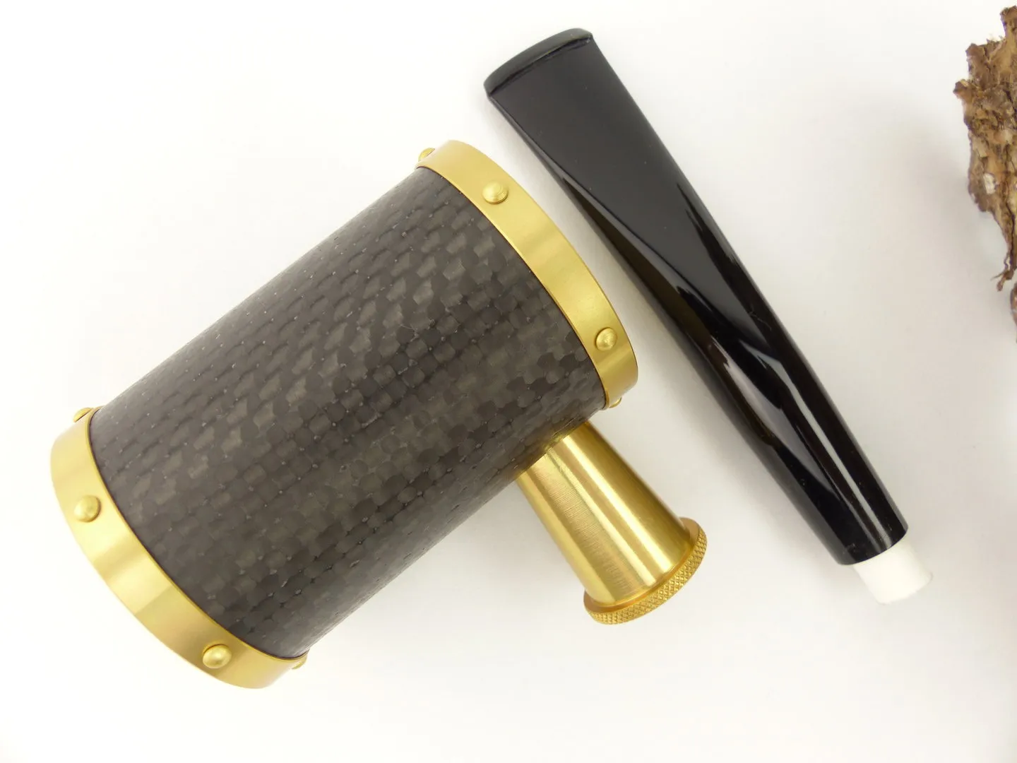 Tsuge Pfeife Yoroi Carbon gold Filter – Produktbild 9