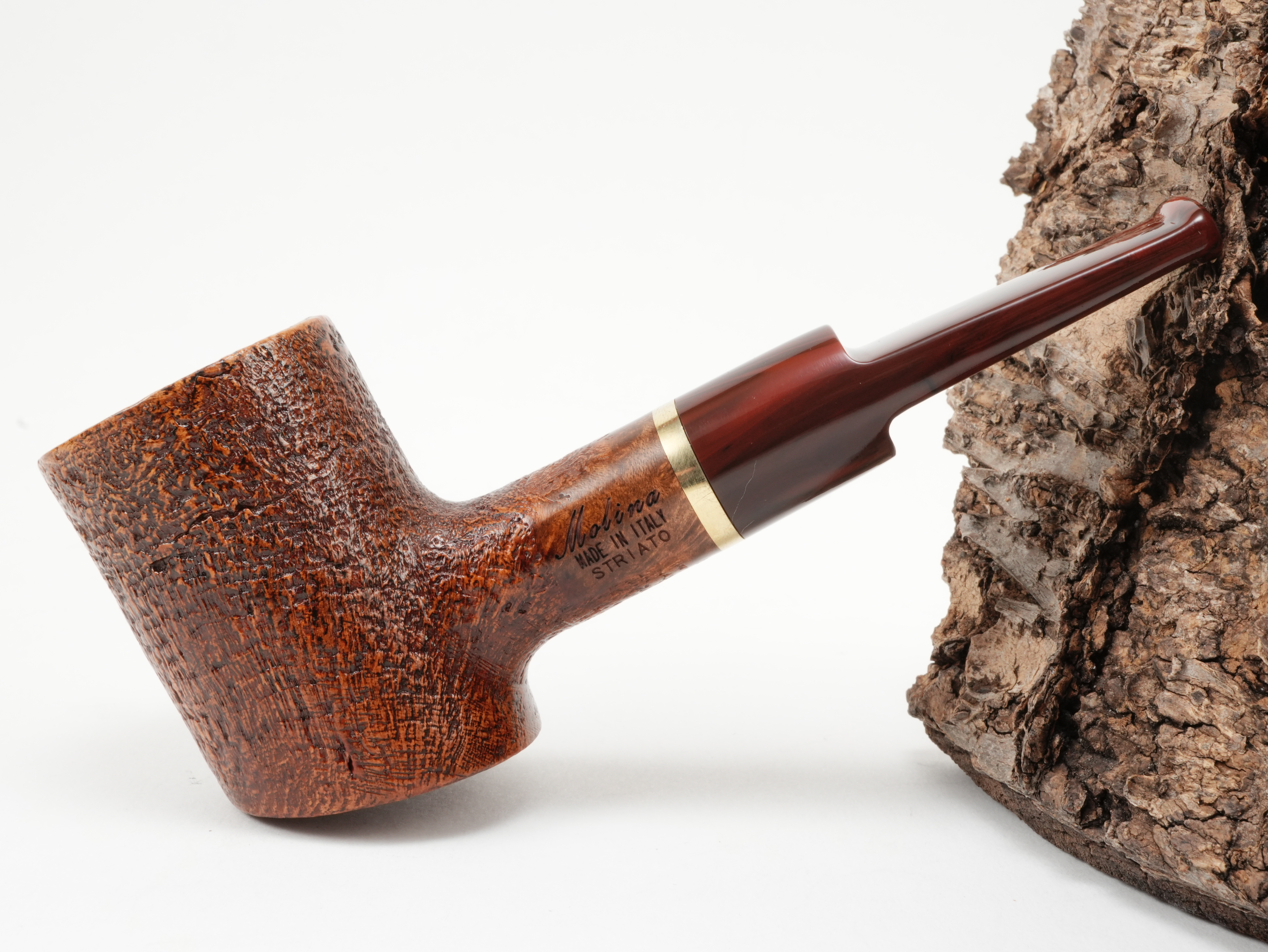 Molina Striato Pfeife sand braun 7