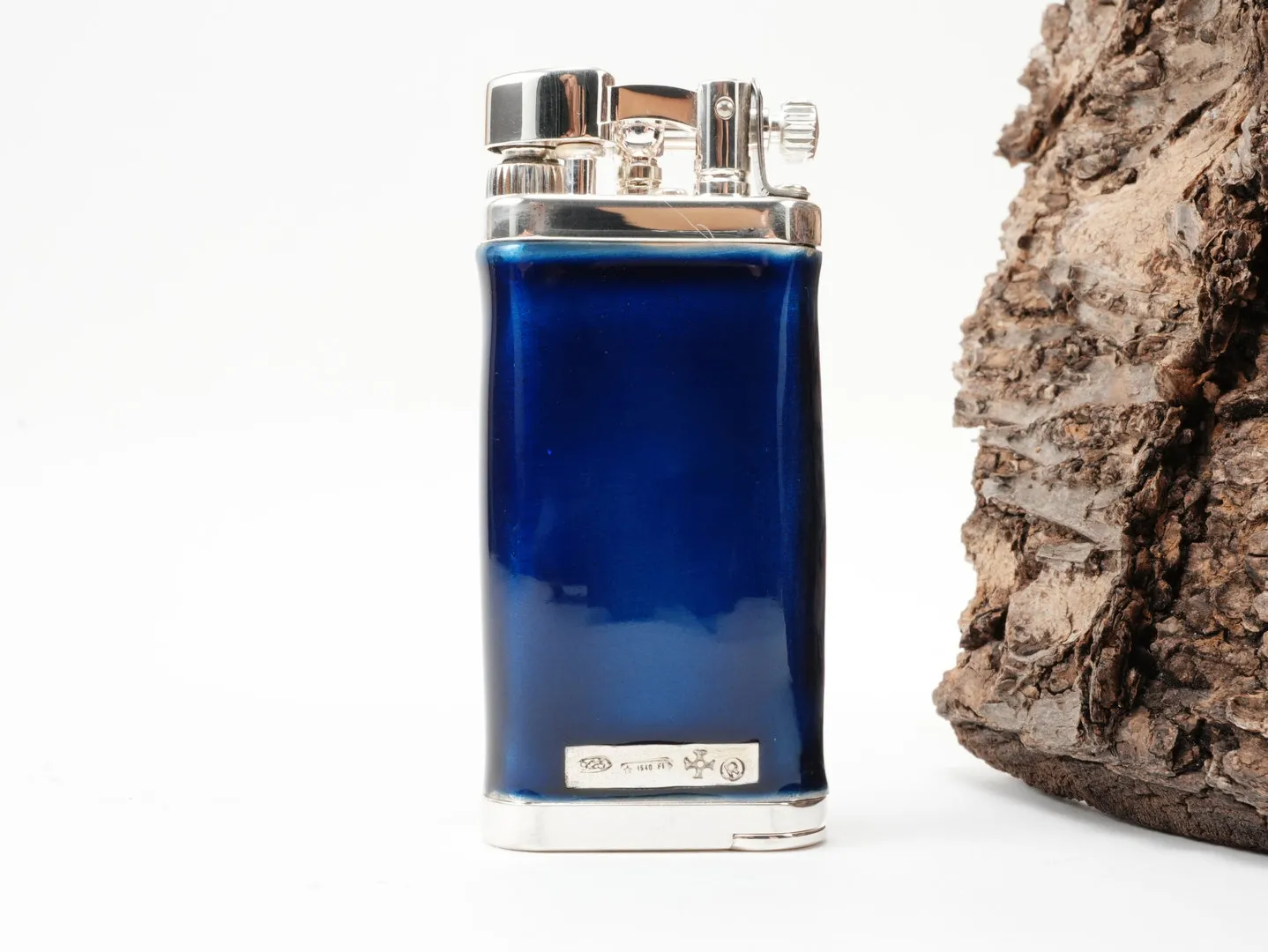 Sillem's Pfeifenfeuerzeug Sterling Silber Blau – Produktbild 3