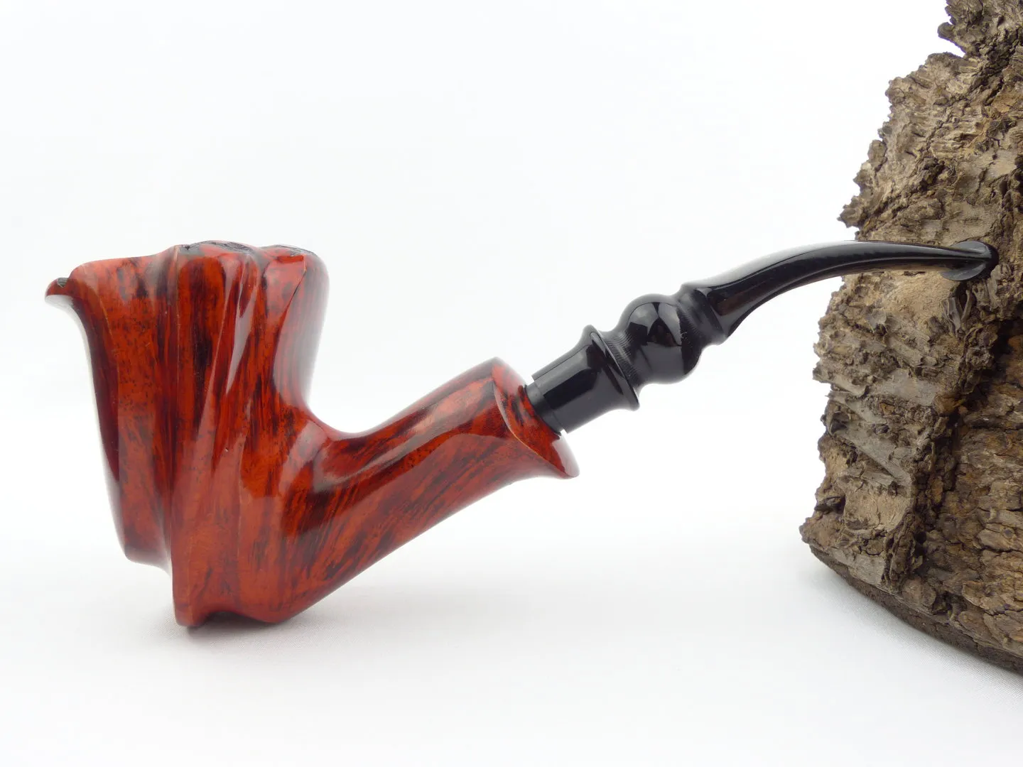 Nørding Freehand Pipe Orange Grain 2 #63 - Pfeifen Shop Online