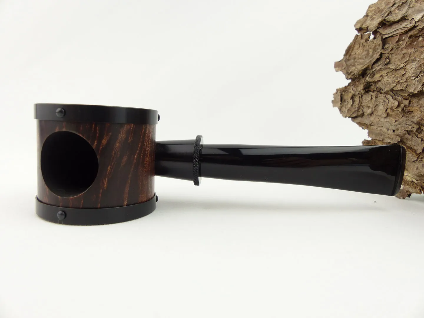 Tsuge Pfeife Blowfish schwarz Filter – Produktbild 6